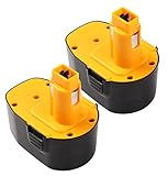 Enegitech 2 Pack 14.4V 3.0Ah Batteries for DEWALT XRP DC9091 DW9091 Replacement High Capacity DC DW 