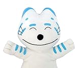 ハンドパペット　１１ぴきのねこ 指人形 パペット　ぬいぐるみ 馬場のぼる　人形劇　通販 アニマルパペット 出産祝い ギフト ベビー用品 (ホワイト)