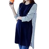 (マーシェル) Marshel マタニティ シャツ ニット シャツ一体型 産前 産後 長く使える 妊婦服 ネイビー L