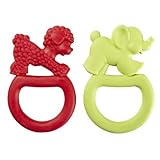 Vulli 2 Pack Vanilla Flavored Ring Teether, Green / Red by Vulli [並行輸入品]
