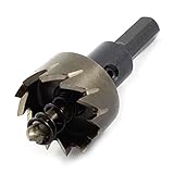 uxcell ツイスト　ドリル　ビット　28mm　加工径　メタル　ステンレス鋼　板　ホールソー　ブラック　シルバーグレー