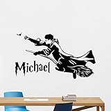 Personalized Harry Potter Movie名前壁デカールカスタムビニールステッカーCartoonsウィザードBoyカスタマイズされた個人的子供壁アートデザインベッドルームアイデア子
