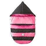 7AM Enfant Bee Pod Baby Bunting Bag for Strollers and Car-Seats with Removable Back Panel, Black/Neo