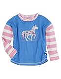Hatley ハットレイ キッズ女の子 ガールズ・デイリーウエア・長袖Tシャツ、ロマンティックホース(お馬さん)胸元刺繍付 95cm 、3Y(97cm) マルチカラー 綿100% TS0FAHO175