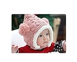 キュートなニット帽 前ボタン マフラーと帽子セット 耳あて付 帽子ベビー 綿 児童の帽子 可愛い帽子 秋冬の毛糸 耳あて 一体型 ボア 防寒性 ニットキャップ 新生児 赤ちゃん 全５色 子供帽子 幼児