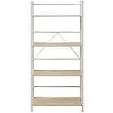 山善(YAMAZEN) 折りたたみラック 4段 A4対応 折りたたみ収納可能 アジャスター付き ナチュラルメイプル PTR-4(NM/IV)