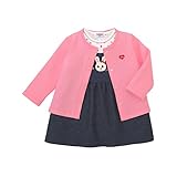 ミキハウス(mikihouse) ドット＆うさこ ジャンパースカート＆カーディガンセット 〈フリー(70-80cm)〉 紺（03）