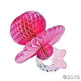 Pink Tissue Paper Baby Pacifier (3 Count)/Decoration/BABY SHOWER/New Baby/Girl [並行輸入品]