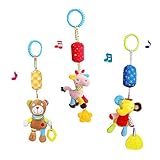 Daisy RattleおもちゃInfant Baby Plush AnimalベビーカーカーシートHangingおもちゃCrib PramオーナメントPuppet with Wind chime a