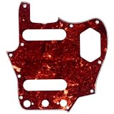 Musiclily Pro 10穴 65 60s ジャガーピックガードFender American 60s Jaguar用、茶べっ甲4P