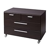 日本製(大川家具) クローゼット収納チェスト幅90高さ66.5キャスター付ウエンジブラウン  um0101 代引不可 ポイント10倍