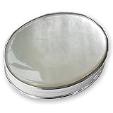 スターリングシルバーメッキの卵形の箱