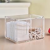 XL® 透明アクリル綿棒先端収納ホルダーボックス化粧品メイクアップケースF016