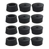 uxcell ゴム製フィートバンパー パッド アンプエアコンプレッサ プリンター D18x16xH8mm 12個入り