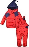 ZOEREA(ゾエレア)　子供ダウンジャケット　３点セット服　上着+ズボン+マフラー　フード付き　長袖　ベビー綿コート　誕生日　秋冬　防寒 通学　男の子　女の子アウターウェア　サロペット子供　マフラー