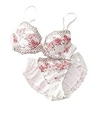 [ニッセン] ブラジャー ショーツ セット フラワーブーケ柄 ( トリンプ ) レディース オフホワイト C65 / M