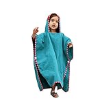 Tortor 1bacha(JP) バスローブ　子供　お風呂　プルー　　キッズ　触り心地も着心地も抜群　贈り物　癒される　ベビー服　赤ちゃん　5色　カジュアル　無地　可愛い　 (瑠璃)
