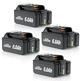 【4個セット】互換 マキタ 18v バッテリー 高出力 残量LED表示・故障診断機能付 過充電/過放電保護 PSE・METI認証済 電動工具用 BL1860B BL1890 BL1840 BL1850 BL1850B BL1860対応