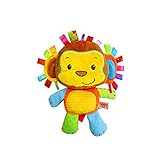 Lovoski かわいい　子供　ガラガラ　リング　きしむ　ぬいぐるみ　ベビー　ベッド吊り掛け　人形　玩具　おもちゃ　4種類選べる - サル