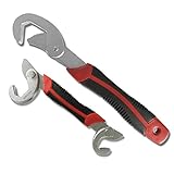 Hewflit 万能 レンチ 大小2本セット ゴムグリップ 23~32mm,9~22mm 蛇口取り付け