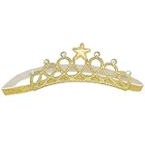 LUoem Paper Crown Tiara Baby Girlパーティー帽子ヘッドバンドヘアバンドプリンセスヘアアクセサリー誕生日帽子新生児幼児用ベビーシャワー( Golden )