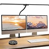 BeaNet LEDデスクライト 無線リモコン ダブル光源 幅800mm 24W 5段階調光調色 クランプ式 PSE認証済 目に優しい 卓上スタンド BNT-DEL07