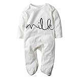 (ビッグエレファント) Big Elephant 1点セット男の子ストライプ長袖ロンパーススリープウェアボディスーツしろい 6-24 ヶ月 H42 (9-12ヶ月)