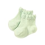 [ミキハウス] MIKIHOUSE 【ミキハウス(ベビー)】 履き口編み模様のショートクルーソックス (7cm-13cm) 41-9603-973 アイスグリーン 7cm