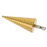 4?32ミリメートル大hssステップドリルビットコーンドリルチタンビット穴カッタートライアングルシャンク鋼アルミステップドリルリーマ