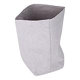 クラフト紙袋 クラフト紙収納袋 植木鉢 角底袋 フルーツフード用容器 植物ポット家庭用 ラップボックス 洗える グレー(15*15cm)