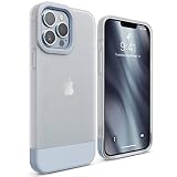 elago Glide Armor ケース iPhone 13 Pro Max 用 デザイン 落下防止 耐衝撃 TPU 保護カバー アップグレード 耐衝撃 組み合わせ パーツ カメラガード 強化 [クリア/ライトブルー]