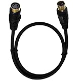 Traovien S-Video Cable Mini Din 4ピン S ビデオケーブル オス-メス 金メッキコネクター プレーヤービデオカメラ ノートパソコン ビデオをテレビまたはモニターに転送 接続ケーブル (ミニ4ピン MからF 3.3フィート/1m)