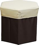 椅子として使える ボックススツール 六角形 ベージュ