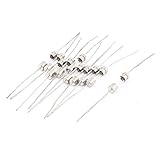 uxcell　ガラスヒューズ　ダブルキャップ　アキシャルリード　5 x 20mm　250V　6.3A　10個