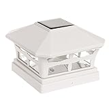 Garden Sun Light 5"x5" Solar Powered Post Cap Light (White) [並行輸入品]