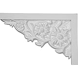Ekena Millwork SB11X07FL-R 11 3/4-Inch W by 7 7/8-Inch H by 3/4-Inch P Floral Large Stair Bracket, R