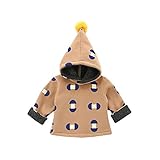 Pojour ベビー服 子供服 男の子 女の子 秋冬 防寒 厚いコート 裏毛 可愛いジャケット 厚手 長袖 暖かい 後ろジッパー付き ベビールームウェア 普段着 カジュアル 旅行 記念日 プレゼント 