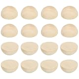 PATIKIL 25mm ハーフウッドビーズ 20パック 未仕上げの天然木製ビーズ ラウンドスプリットウッドボール クラフトアート装飾絵画