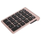 ラップトップ用テンキー、テンキーUSB ワイヤレスRF304 22キーテンキーパッドラップトップ用テンキーレシーバー付きミニキーボード (ローズゴールド)