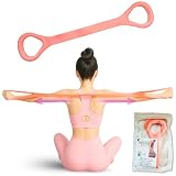【Amazon限定カラー】くびれストレッチチューブ トレーニングチューブ 使い方ガイド&動画付き｜ストレッチ ゴム チューブ ダイエット 初心者OK シニアOK プレゼント｜肩甲骨 肩 猫背矯正 全身ケア 冬太り解消 FITFLOW 日本ブランド (コーラル)