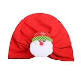 inkachキュートな幼児ベビークリスマスニット帽冬暖かいキャップ One size レッド SU-13