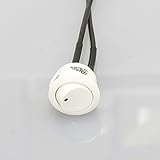 ノア 家具用スイッチ（什器用） 丸形 白 コード長300mm PC付 ワンタッチ式 定格7A125V NS-86A白