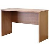 ライフスタイリングショップ ワークデスク 木製 幅120cm タモ材 薄型 ライトブラウン LS-331LB