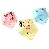 Joyoldelfベビービブ　涎かけ　笑顔　綿　柔らかい　通気　吸収力強い　汚れにくい　男女共用　スナップ サイズ調整可　活発　3色　3セット