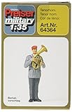Preiser 64364 Military Modern German Army ( BW )未塗装バンド (プラスチックキット)オスTenor Horn Player 1 : 35 Scale Figureモデル