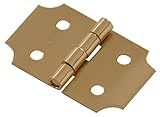 The Hillman Group 851196 5/8-Inch x 1-Inch Solid Brass Decorative Hinge, Bright, Brass Finish [並行輸入品