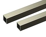 アルミ形材 ｱﾙﾐ角ﾊﾟｲﾌﾟ 2m 2.0x40x40mm ｽﾃﾝｶﾗｰ 2本組　　安田