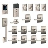 Schlage f800-cen-lat世紀Complete家ドアハードウェアパッケージwith Latitude、 F800CEN619LAT