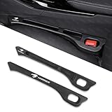 【トヨタ ハリアー 専用】隙間クッション 厚型 HARRIER 専用ロゴ 隙間埋め 車用 シートサイド クッション ハリアー 30系 60系 80系 GR Highlander 適用 正・裏面取付可 シート コンソール 隙間収納 落下防止 小物入れ 内装パーツ 運転席+助手席 ロゴ左右対称設計 2本入り (ブラック, ハリアー 専用)