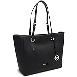 マイケル コース MICHAEL KORS LARGE WALSH トートバッグ 30S7GWAT4L BLACK ブラック [並行輸入品]